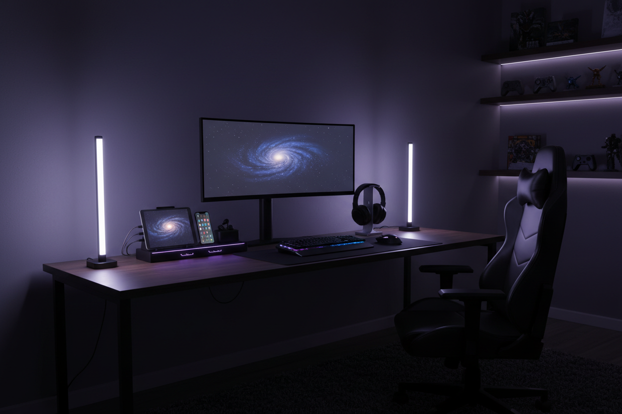 les lumiere à la verticale